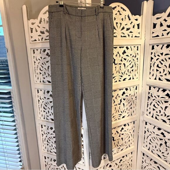 Calvin Klein Pants - NWT Calvin Klein Gray Glen Plaid Straight-Leg Pants Sz 8